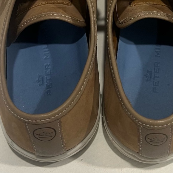 Peter Millar Summer Sneakers Gray or Tan Nubuck Shoes .Sz 9 - Picture 4 of 12
